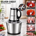 2L Electric Meat Grinder Chopper – Stainless Steel Meat & Vegetable Food Processor