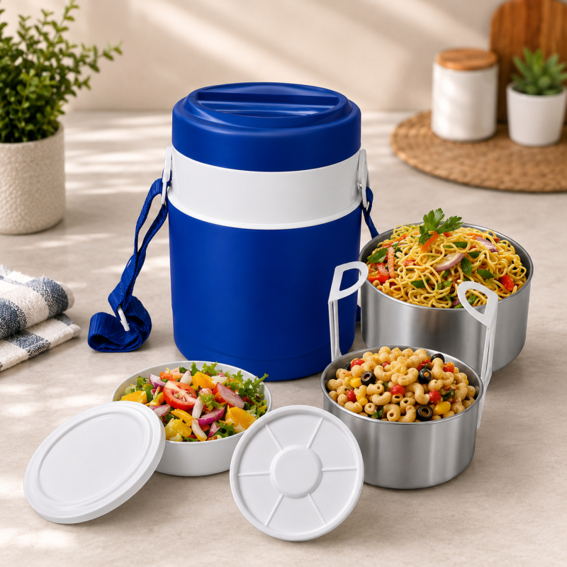 Royal Thermo Fresh Food Carrier Ultra 3 – Insulated Stainless Steel Lunch Box for Hot & Fresh Meals