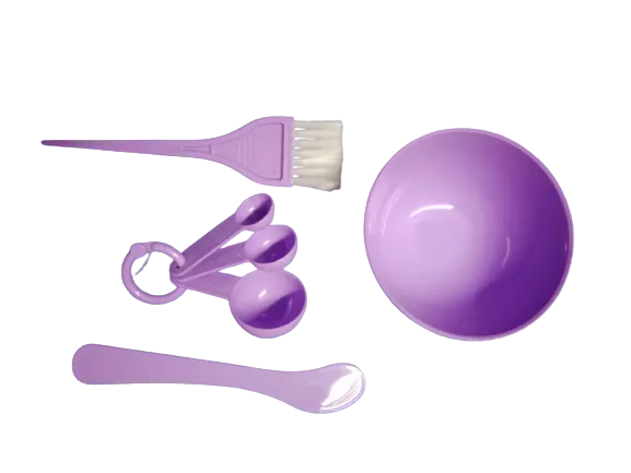 6-in-1 Bleach Bowl Set – Complete Hair Dye & Facial Mixing Kit with Brush, Spoon & Tools