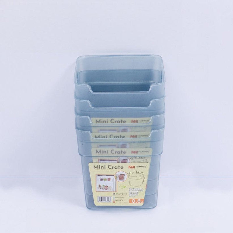 Mini Crate Storage Boxes (Pack of 4) – Multipurpose Organizer Bins | BPA Free Plastic Storage for Kitchen