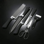 6 Pcs Stainless Steel Knife Set – Premium Kitchen Knives with Peeler & Scissors