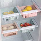 Pack of 2 Fridge Storage Basket – Adjustable Fridge Drawer Organizer | Sliding Storage Box for Fruits & Vegetables