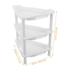 3 Layer Corner Rack – Plastic Kitchen & Bathroom Storage Shelf (Space Saving)