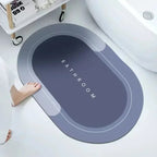 Oval Bath Mat – Anti-Slip Waterproof Bathroom Mat | Soft Quick Dry Shower Floor Mat