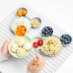 Pack of 2 Kids Butterfly Plate Set – Cute Cartoon Dinner Plate with Spoon & Fork