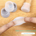 4 Pcs Silicone Chair Leg Protectors With Felt Pads