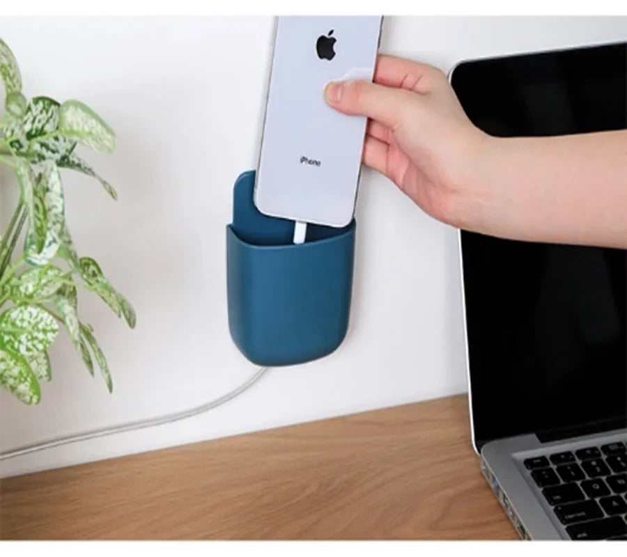 Wall Mounted U Mobile Holder – Multi-Purpose Storage Pocket Organizer