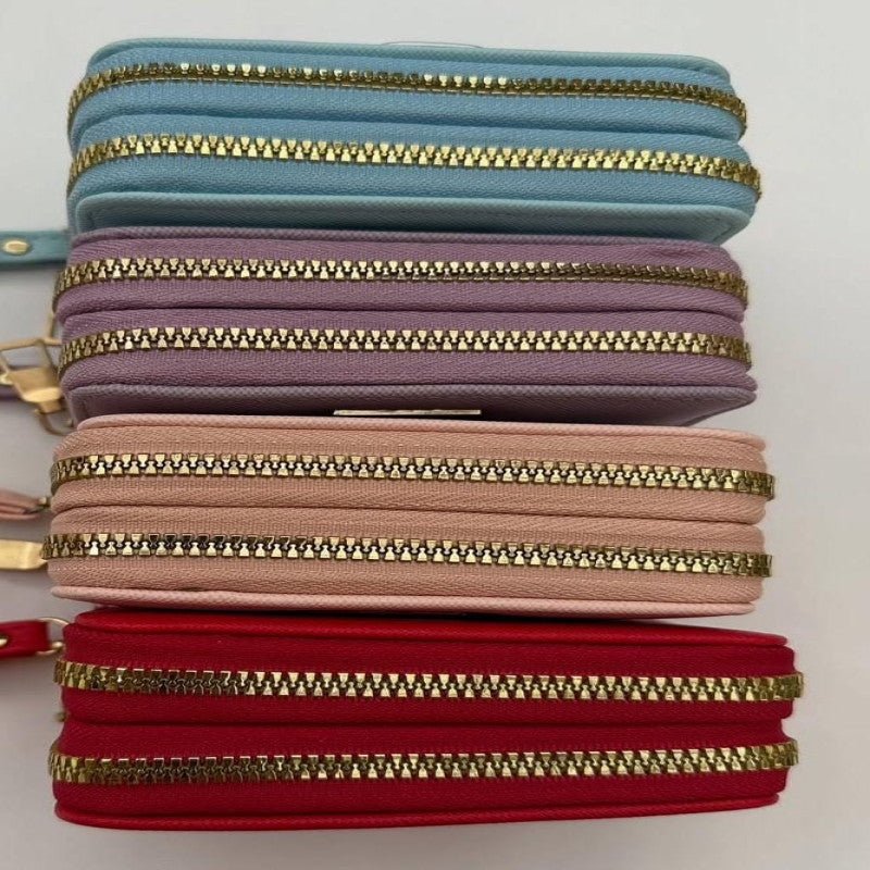 Womens Wallet Double Zipper Wallet For Ladies Small Wallet