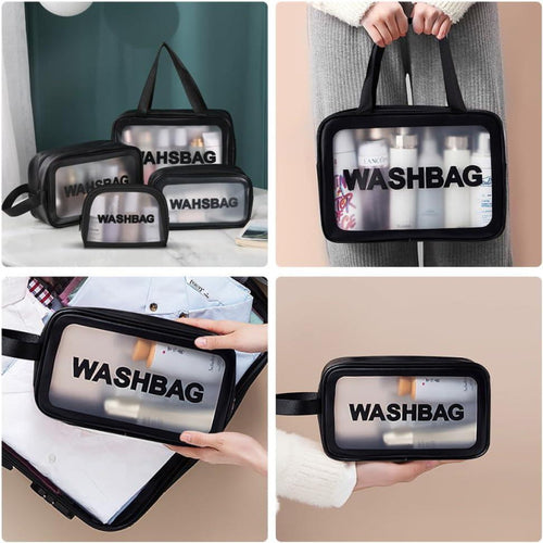 3 Pcs Women Portable Travel Wash Bag