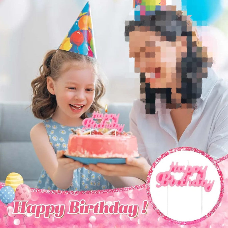 Happy Birthday Cake Topper – Glitter Letter Party Cake Decoration