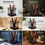 Multipurpose Geometric Storage Holder – Metal Desk Organizer for Office & Home