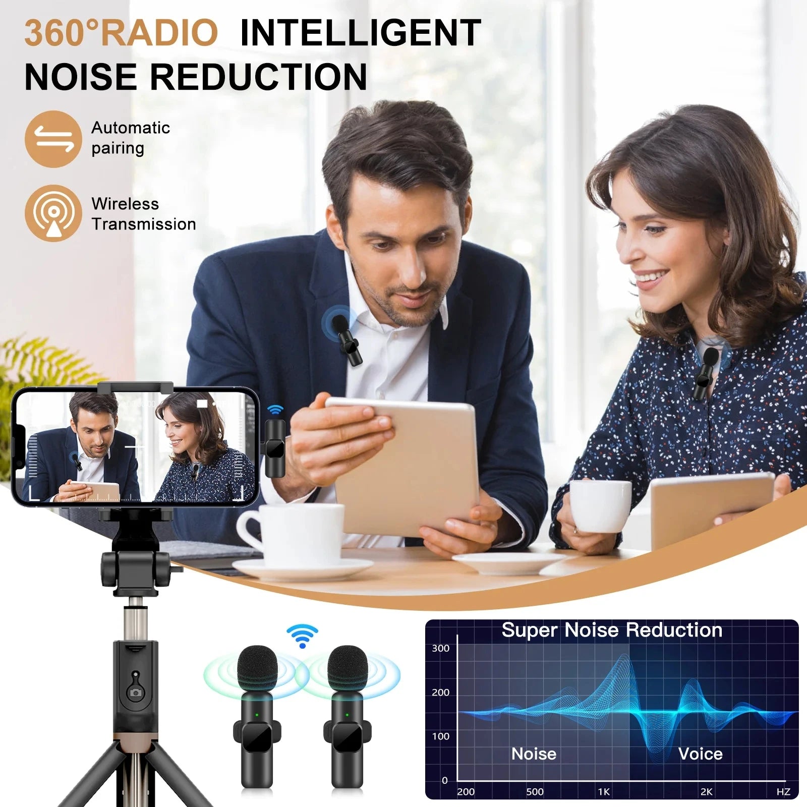 K8 Wireless Microphone – Type-C Plug & Play Mini Mic for Mobile Recording