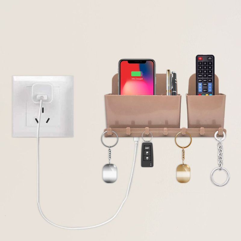 Wall Mounted Holder – Multi-Purpose Remote, Mobile & Key Organizer