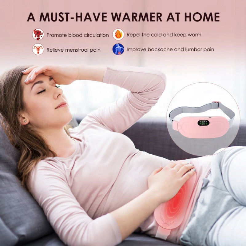Menstrual Pain Relief Belt – Rechargeable Heating Waist Belt for Period Cramps & Back Pain