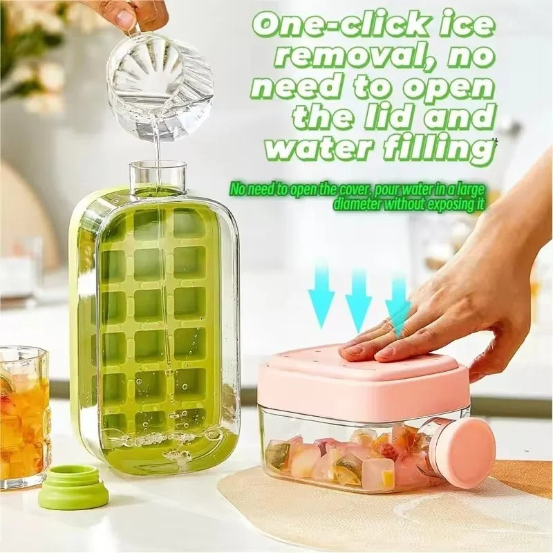 Cool Ice Cube Bottle 800ML – Built-in Ice Mold Water Bottle