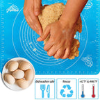 Roti Making Silicone Mat – Non Stick Dough Rolling Board | Anti Slip Baking & Kneading Mat (Measured Design)