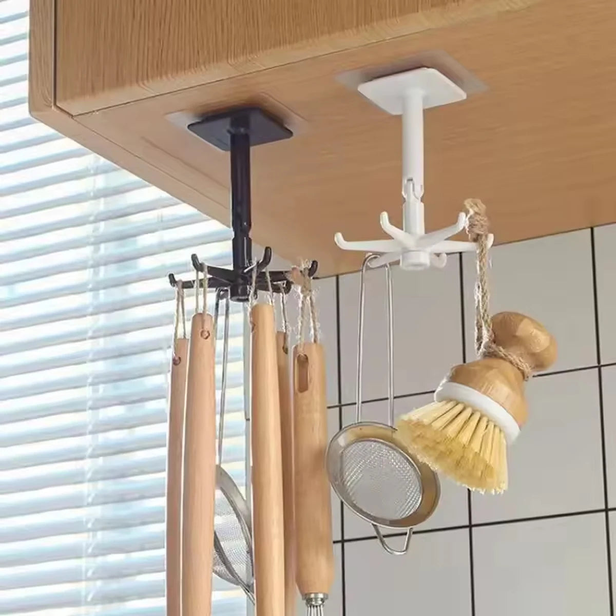 Multi-purpose 360 Degree Rotating Folding SELF-ADHESIVE Hook
