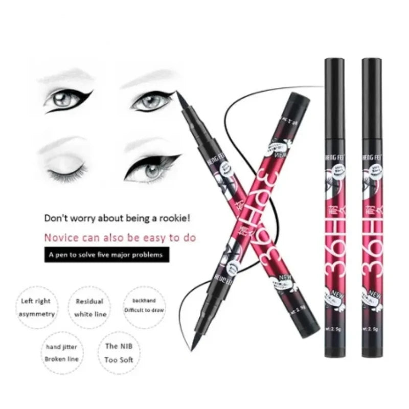 36H Waterproof Eyeliner Marker Pack of 2 – Long Lasting Smudge Proof Eye Liner Pen