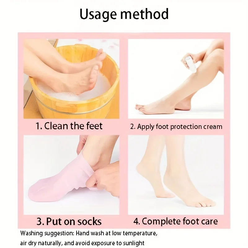 Silicone Gel Heel Socks – Crack Heel Repair & Moisturizing Foot Care Socks