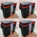 Pack of 4 Storage Bag Closet Organizer Cloth Storage Boxes for Wardrobe Black