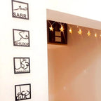4 Pcs Islamic Wooden Wall Art | Sabr Shukr Dua Tawakkul Arabic Calligraphy