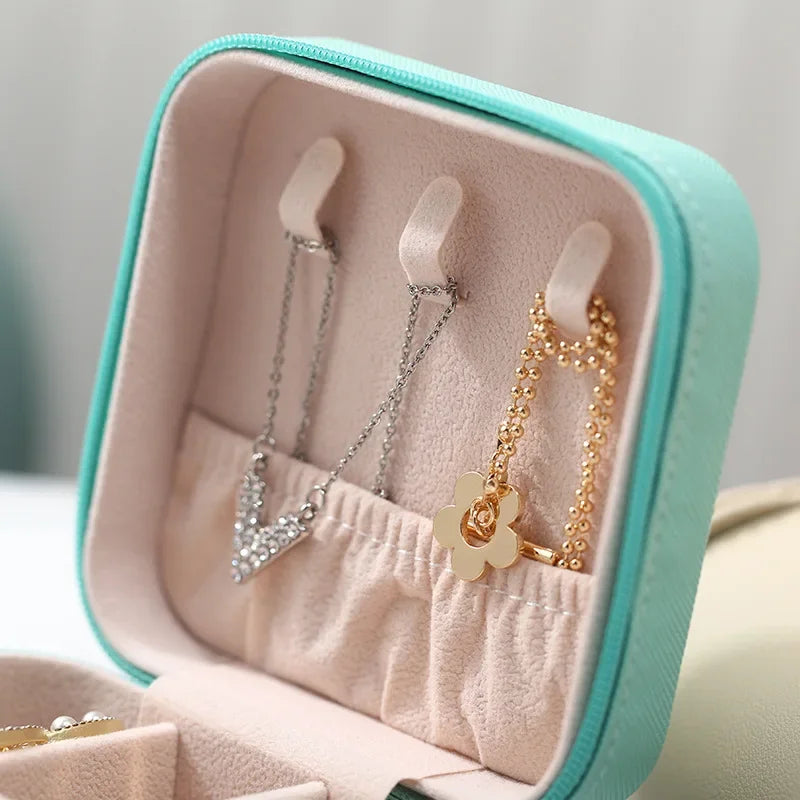 Premium Leather Jewellery Organizer Box – Travel Storage Case for Women