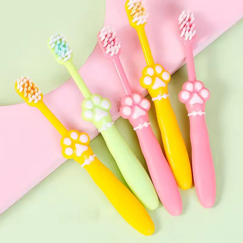 Kids Cartoon Cat Claw Toothbrush – Soft Bristle Baby Toothbrush with Cute Design