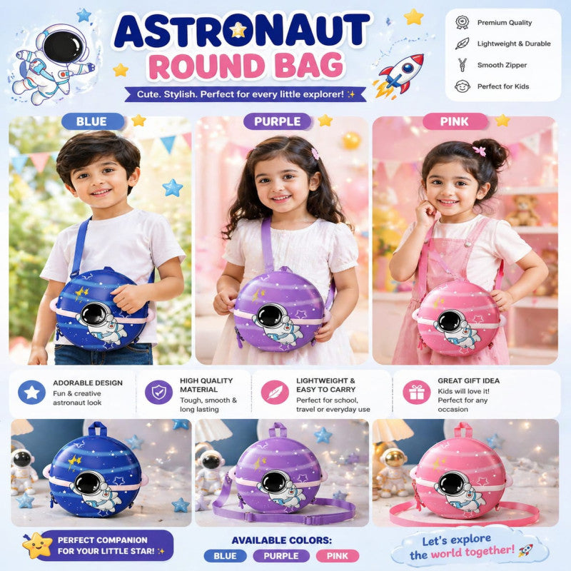 Cute Astronaut Kids Backpack – Lightweight Cartoon School & Travel Bag for Kids
