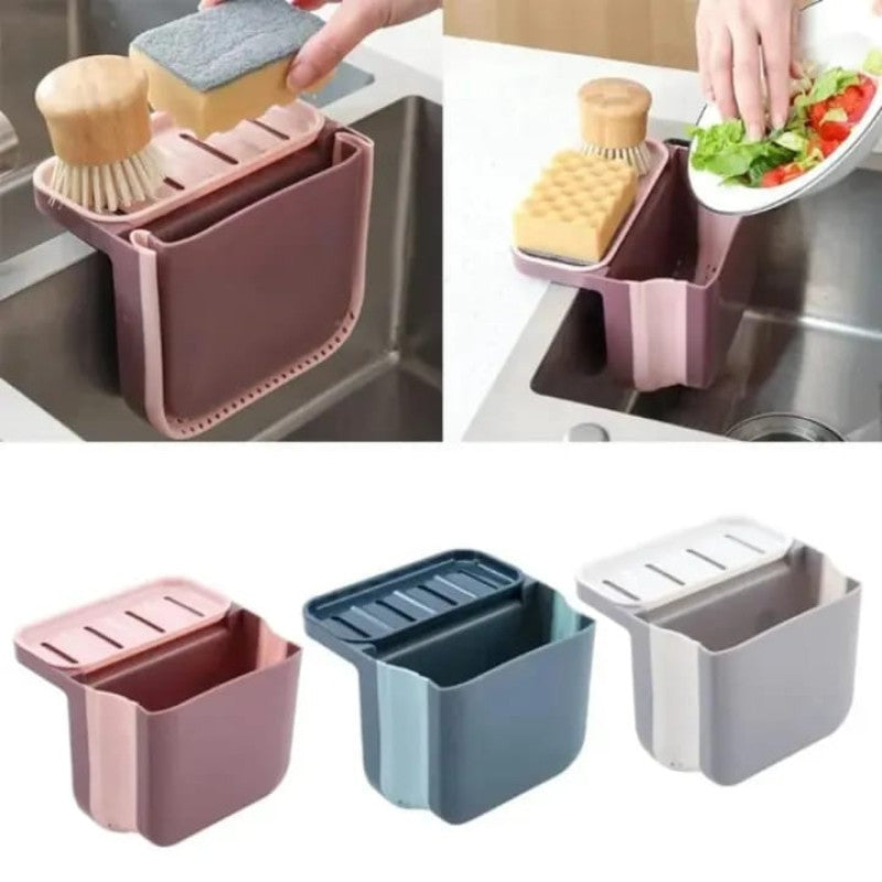 Sink Drain Strainer Basket – Foldable Hanging Kitchen Sink Organizer & Food Waste Holder