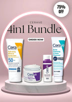 CeraVe 4-in-1 Skincare Kit – Cleanser, Retinol Serum, Sunscreen SPF 50 & Night Cream