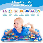 Baby Water Play Mat | Inflatable Tummy Time Activity Mat for Kids