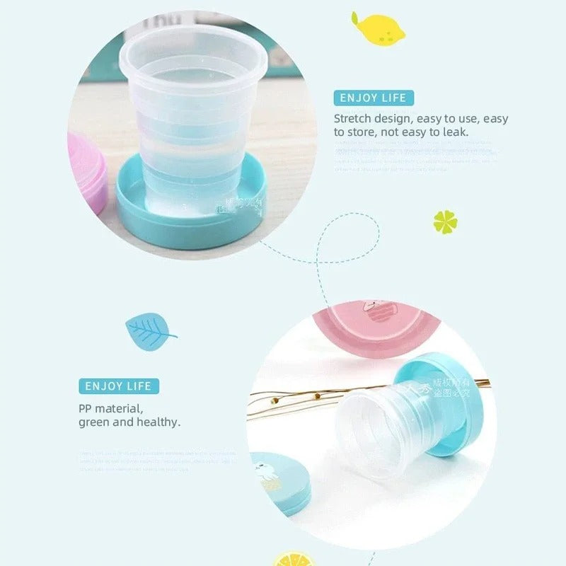 Magic Glass – Collapsible Foldable Kids Cup with Lid (Portable & Cute Design)