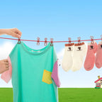 Portable Clothesline 185CM with 12pcs Clips for Home