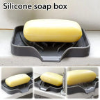 Silicone Soap Dish with Drain – Self Draining Soap Holder for Bathroom & Kitchen