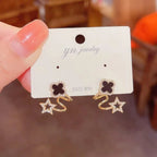 Stylish Earring Tops Set for Women – Trendy Star & Clover Design