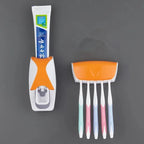 Automatic Toothpaste Dispenser With Toothbrush Holder Organizer Set