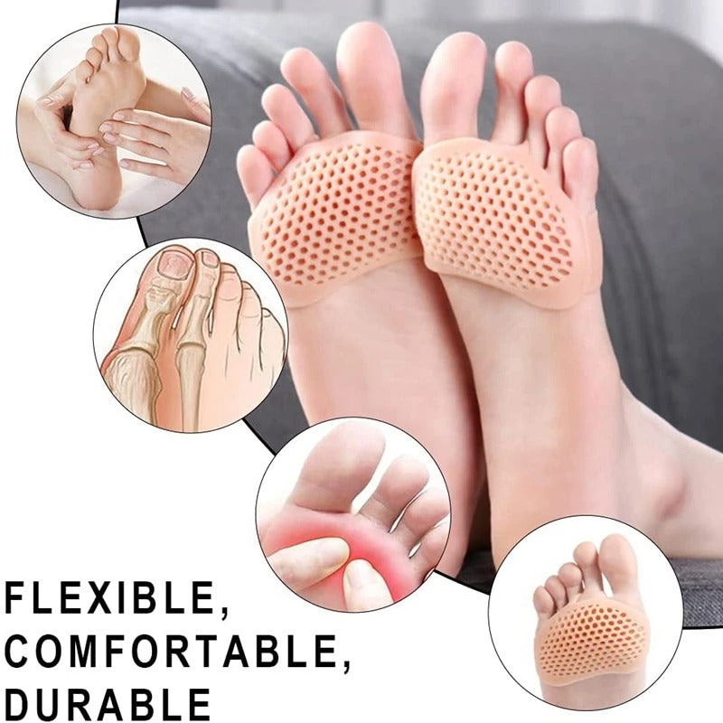 Pack of 2 Half Heel Protector – Silicone Gel Heel Cushion Sleeve for Cracked Heels & Pain Relief