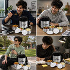 Royal Thermo Steel Food Carrier Legend-3 – Insulated Stainless Steel Hot & Cold Lunch Box