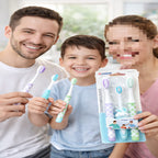Pack of 3 Toothbrush Set – Kids & Adults Soft Bristle Toothbrush | Family Pack