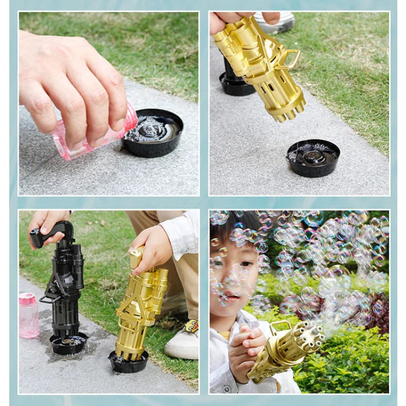 Automatic Bubble Gun for Kids – High Output Bubble Blaster Toy