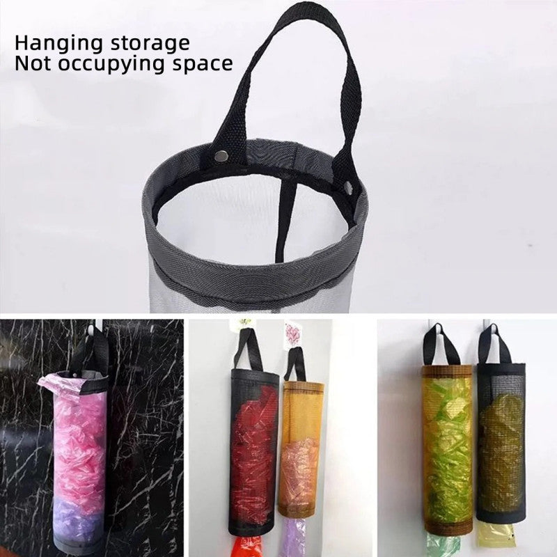 Net Garbage Bags Holder – Wall Hanging Plastic Bag Storage Organizer