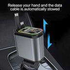 45W Car Phone Charger – Multi-Port Fast Charging USB A + Type-C Car Adapter