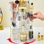 Diamond Cut Makeup Organizer (10 Inch) – 360° Rotating Cosmetic Storage Box