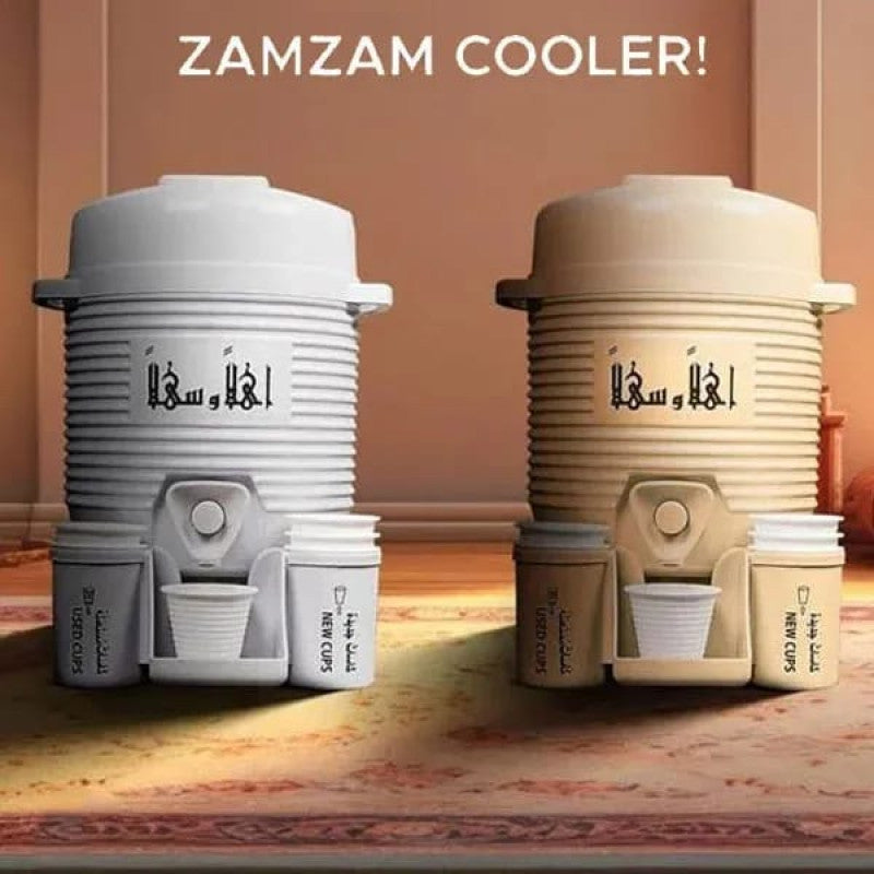 Big Zamzam Cooler Dispenser 5 Liter – Insulated Water Jug with Tap & Cups