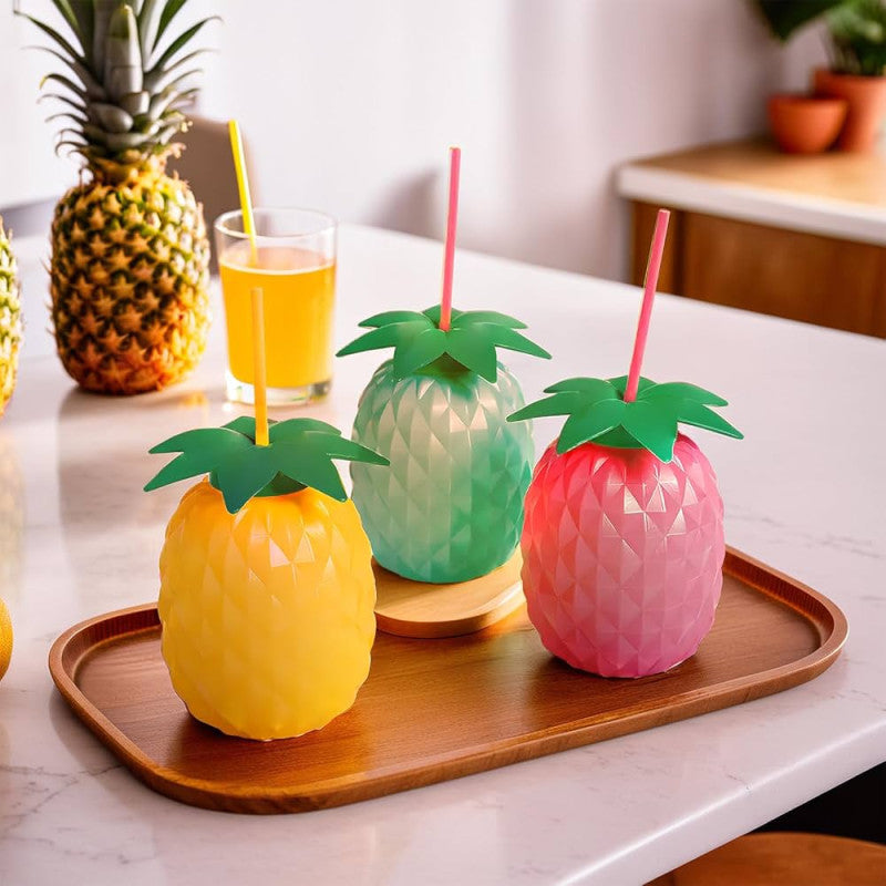 Tango Fruit Tumbler – Pineapple Style Straw Cup (Cute Summer Drink Cup)