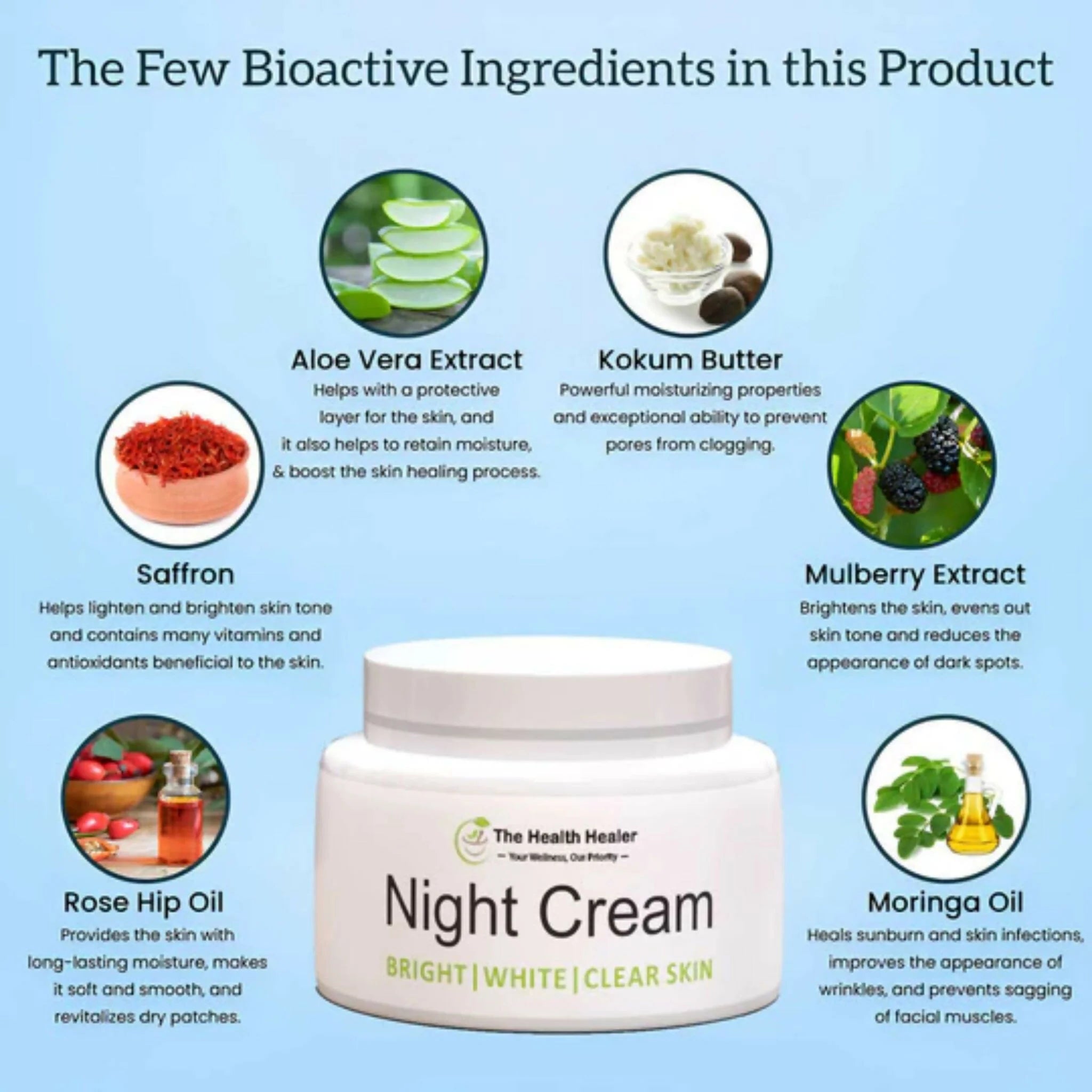 Night Cream Face & Body – Brightening & Deep Moisturizing Cream