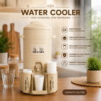Zamzam Cooler Dispenser 10 Liter – Insulated Water Cooler with Tap & Cup Holder