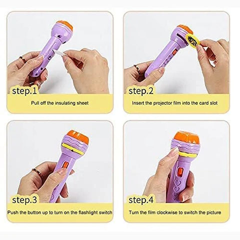 Mini Projector for Kids Flashlight Torch