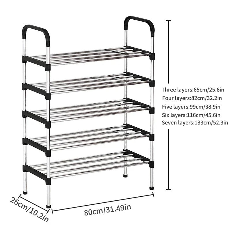 5 Layer Shoe Rack – Durable Multi-Tier Shoe Organizer for Home (Space Saving)