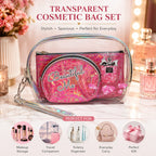 Transparent Cosmetic Bag Set (Pack of 3) – Travel Makeup & Toiletry Organizer